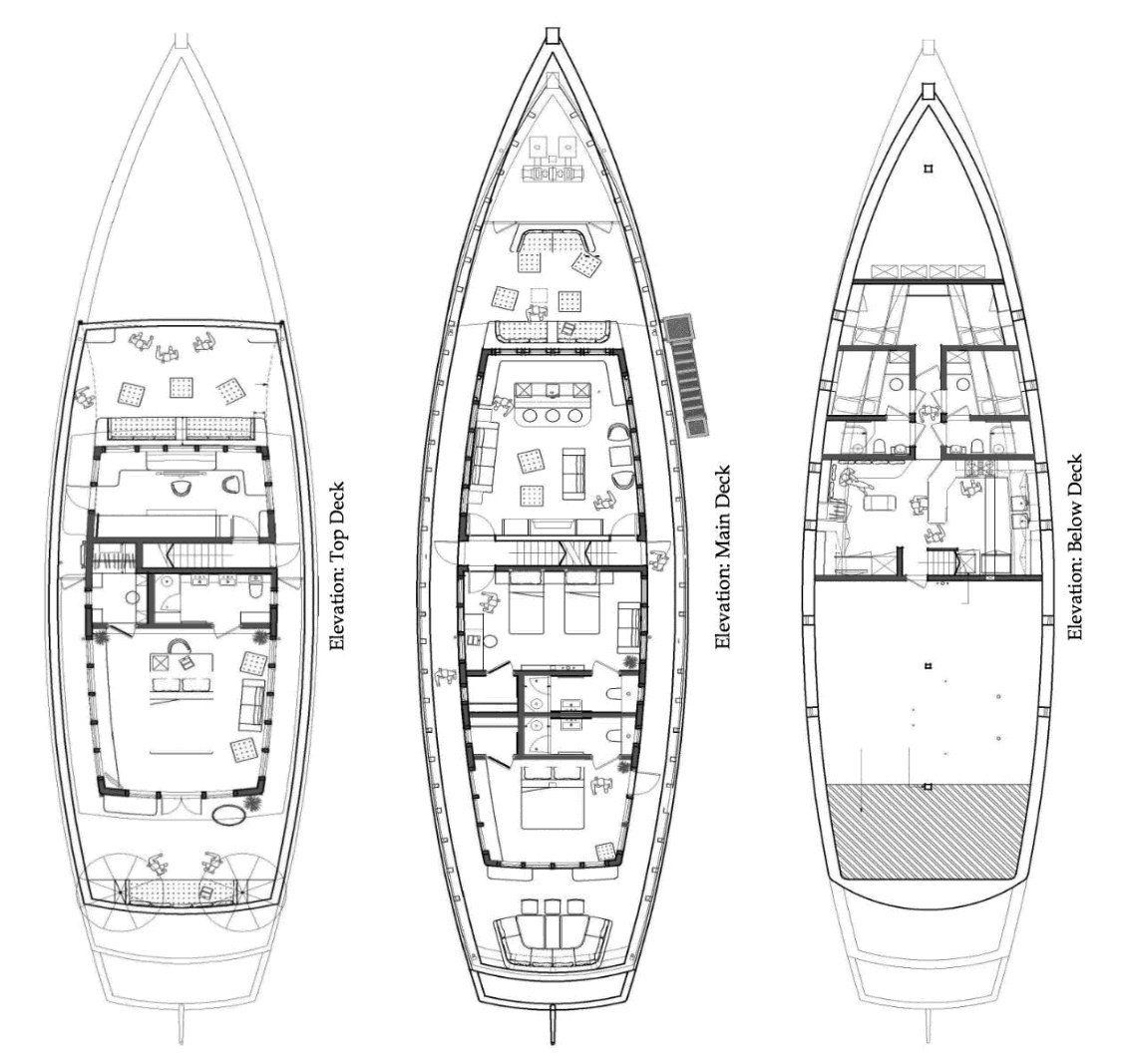 Mischief Indonesian yacht deck plan